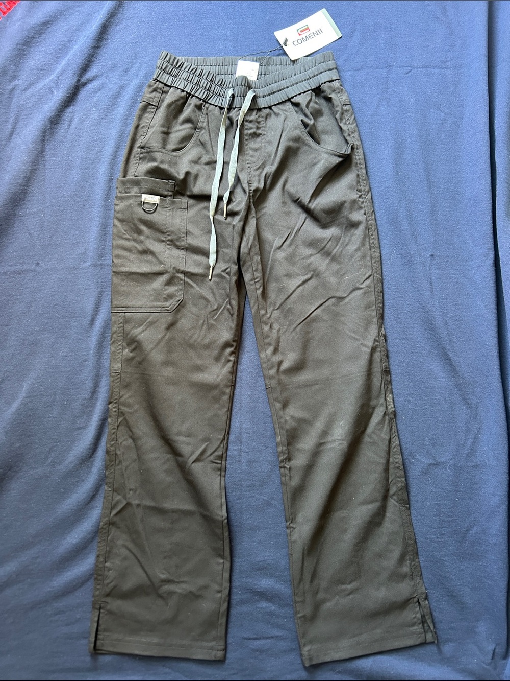 Black Straight Leg Scrub Pants